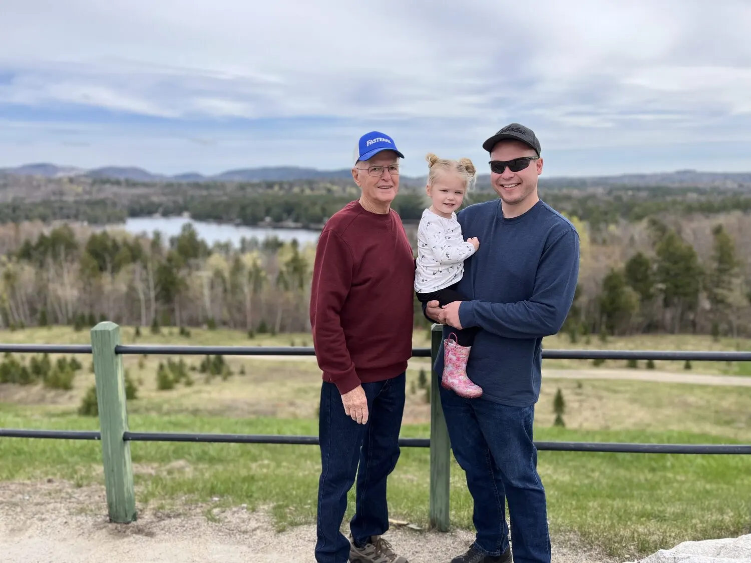 Robert with his family at the overlook